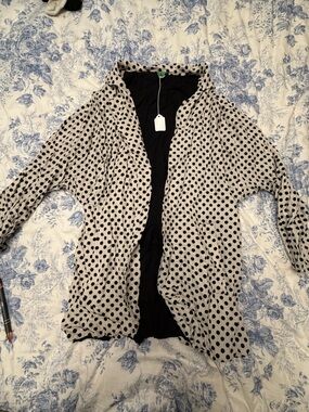 FARM Rio Black Polka Dot Blazer